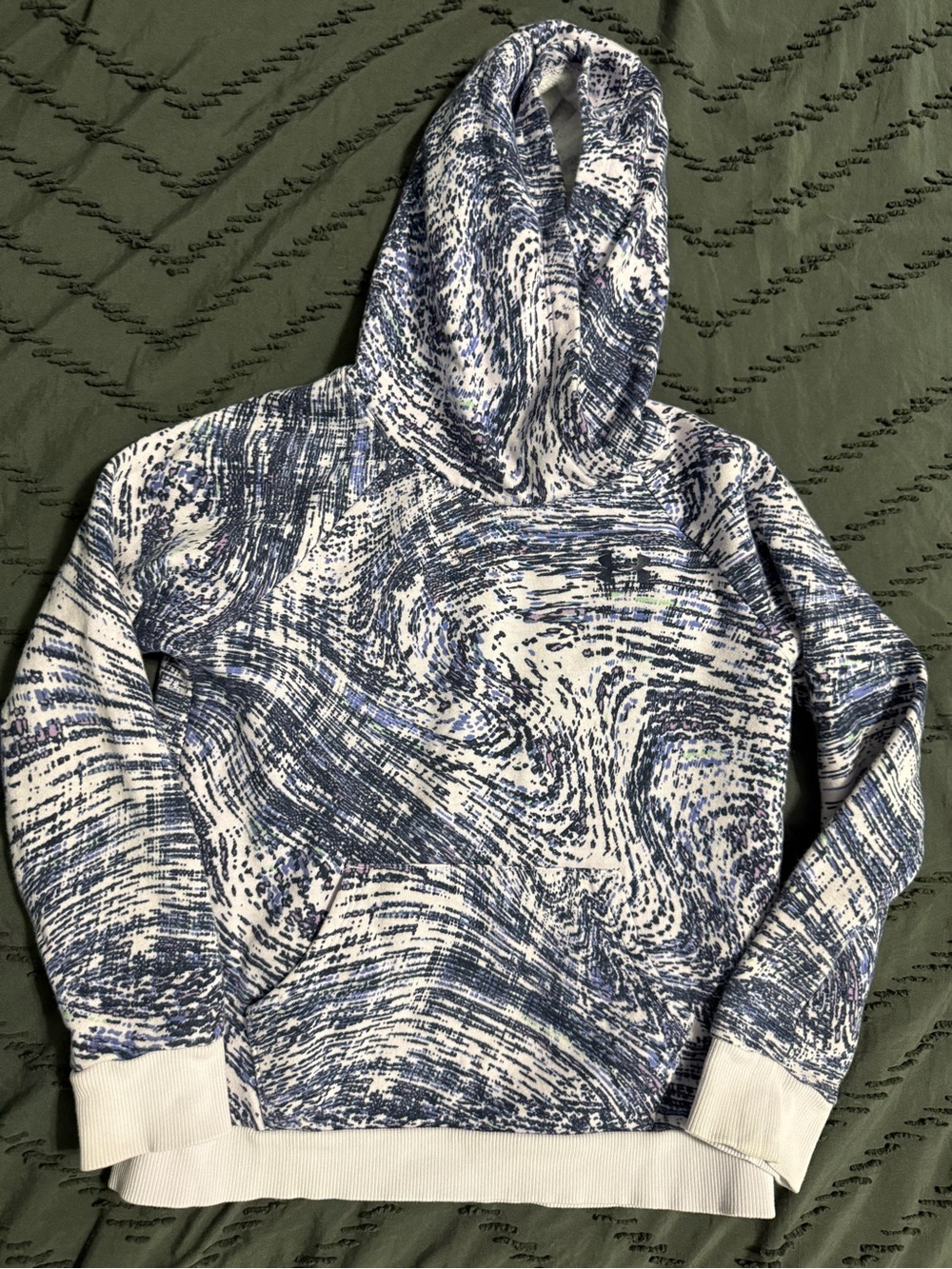 Under Armour Blue, Purple & White Swirl Hooded Pullover